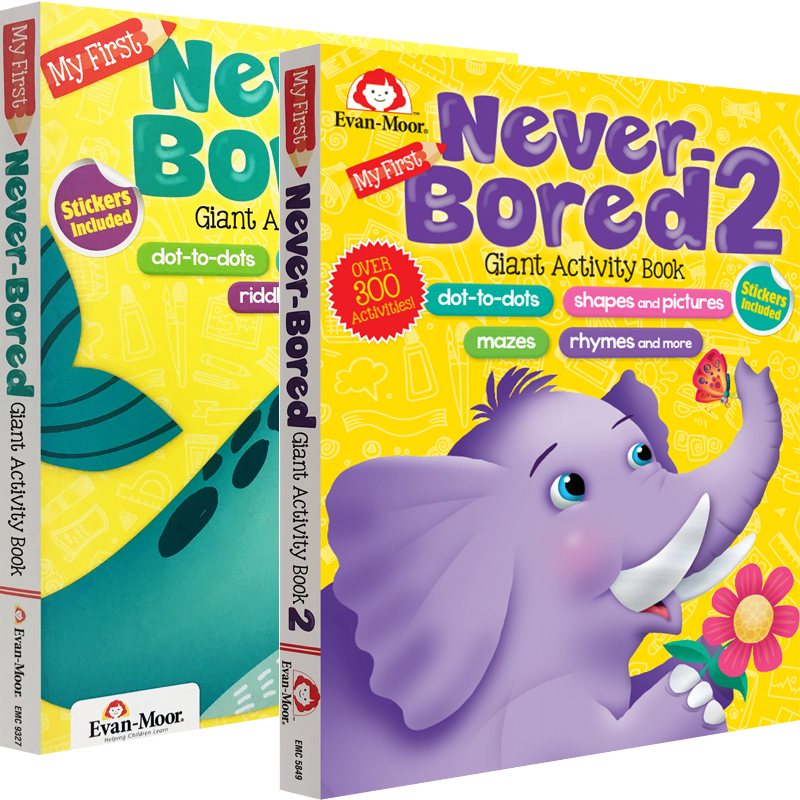 My First Never Bored Activity Book 智趣满分系列NeverBored2英文原版益智启蒙游戏手工书Evan Moor 3-6岁EvanMoor - 图3