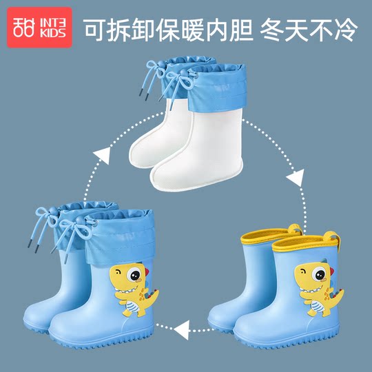 儿童雨鞋男童宝宝轻便胶鞋幼儿小孩雨靴男孩水鞋小童防滑2025新款
