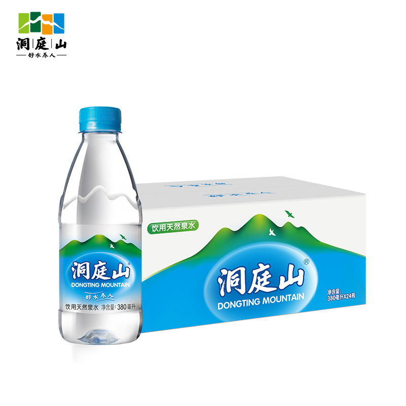 洞庭山天然泉水380ml*24瓶 饮用瓶装水非纯净水矿泉水整箱批特价 - 图3