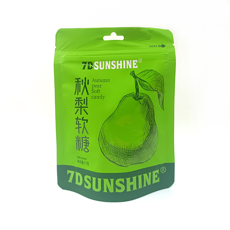 7DSUNSHINE阳光枇杷软糖77g袋装秋梨膏枇杷果味糖果网红休闲零食