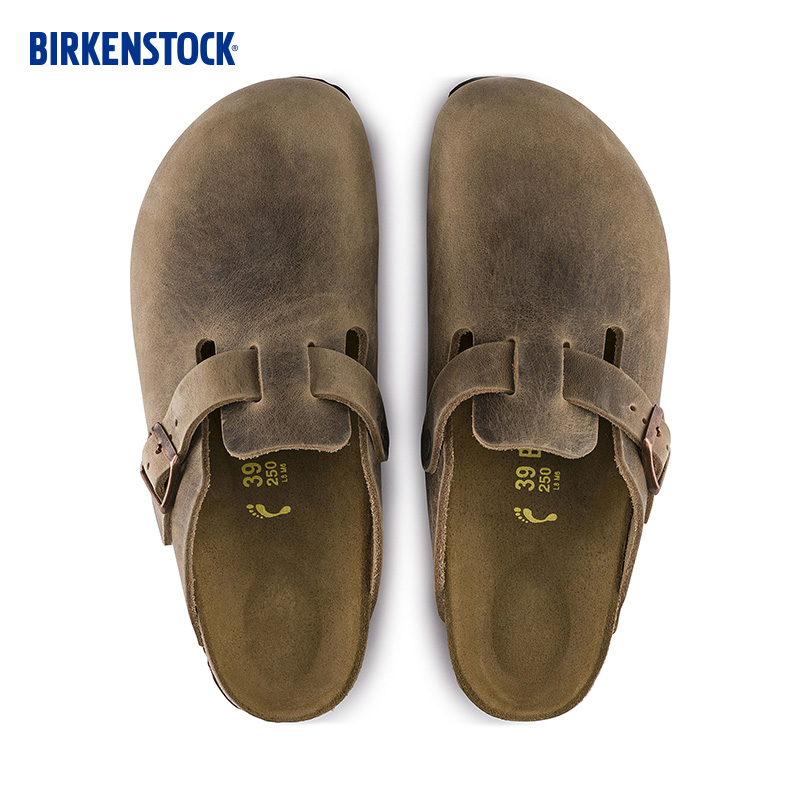 BIRKENSTOCK勃肯包头鞋外穿拖鞋男女同款 拖鞋Boston系列 - 图1