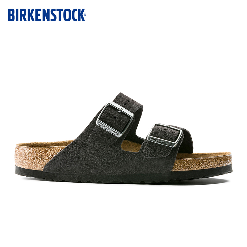 BIRKENSTOCK勃肯软木拖鞋男女同款软底双扣凉拖Arizona系列 - 图0