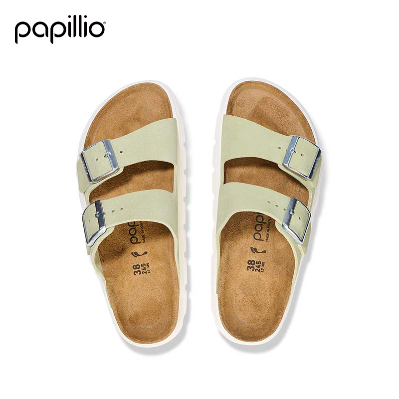 BIRKENSTOCK勃肯Papillio新品软木拖鞋女款厚底双带Arizona系列 - 图2