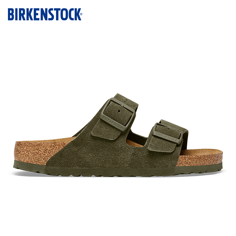 BIRKENSTOCK勃肯软木拖鞋时尚新品男女同款双扣拖鞋Arizona系列 - 图0