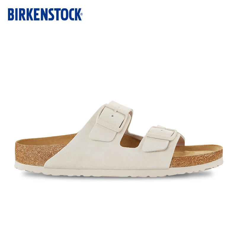 BIRKENSTOCK勃肯软木拖鞋男女外穿时尚双扣软底拖鞋Arizona系列 - 图0