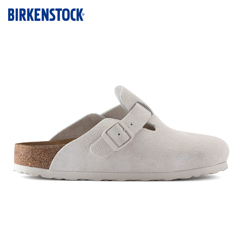 BIRKENSTOCK勃肯软木拖鞋男女款简约时尚平底包头拖鞋Boston系列 - 图0