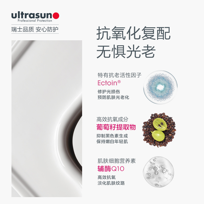 Ultrasun优佳面部抗老防晒霜50ml脸部隔离日霜防水防汗女瑞士u佳 - 图1