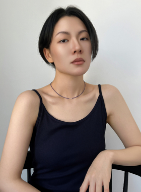 1mm极细天然青金石项链女款925纯银碎银子新中式锁骨链小众颈链