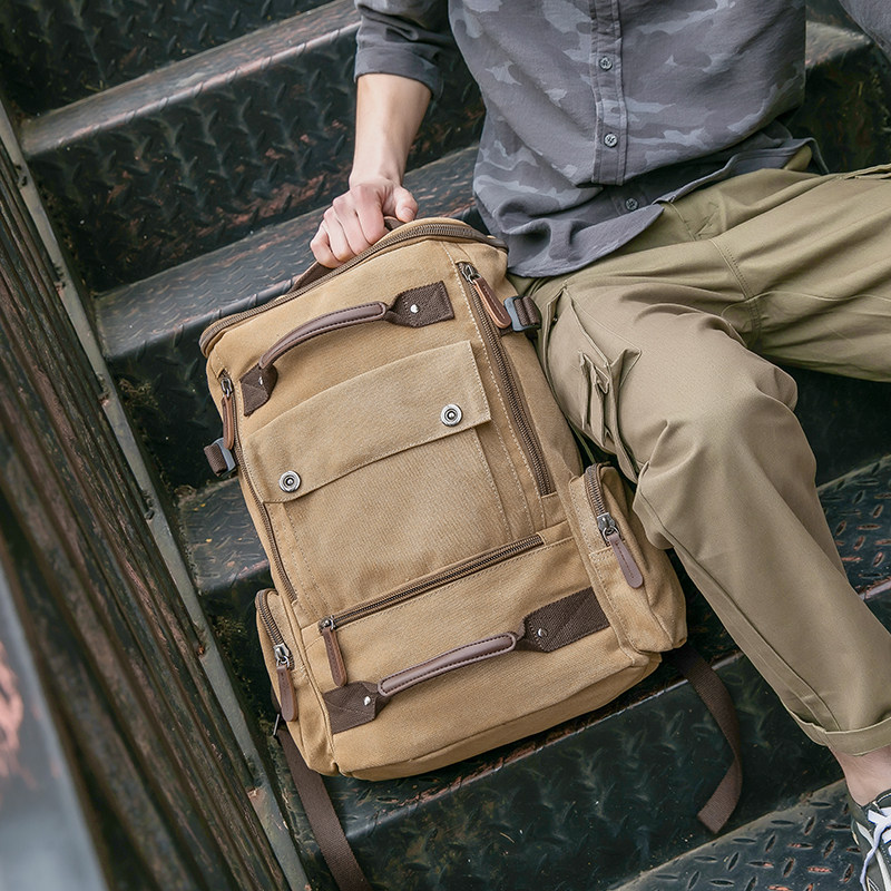 英铭帆布大容量超大登山户外旅行包 英铭双肩背包