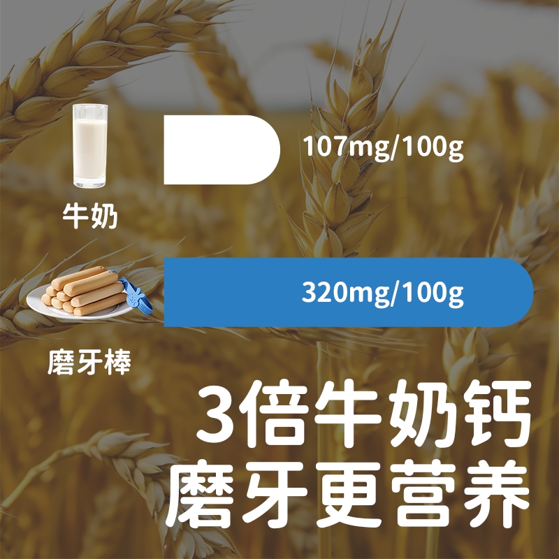 好立美宝宝磨牙棒婴儿高钙辅食 婴幼儿磨牙饼干6个月以上带防掉绳