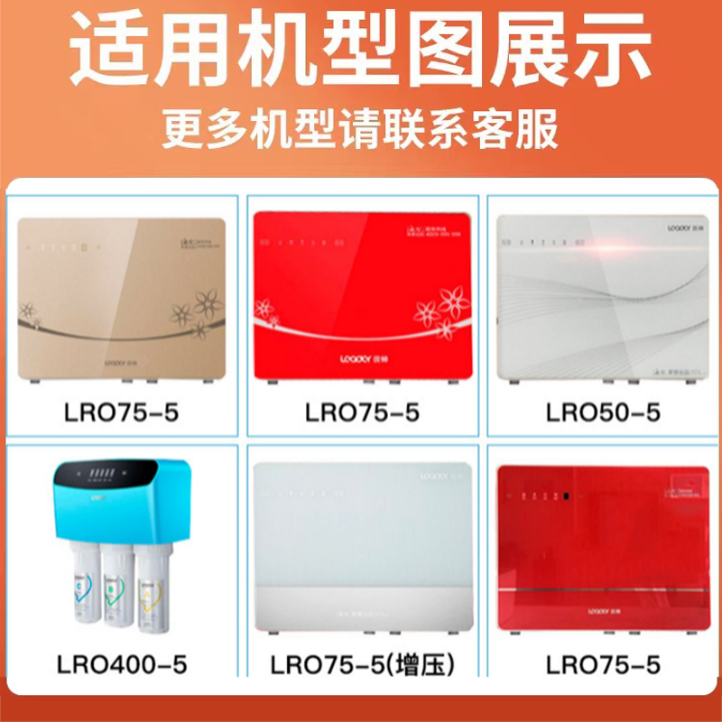 海尔统帅净水器机LRO50-5/75-5/400-5反渗透RO膜家用直饮正品滤芯 - 图0