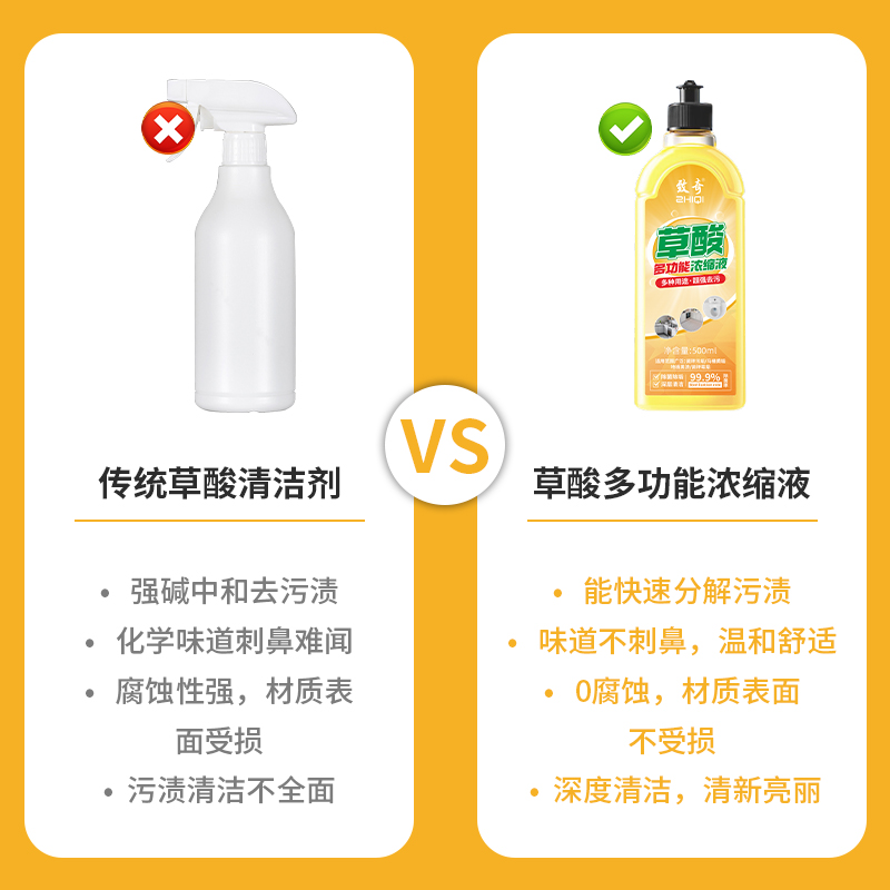 ZHIQI致奇多功能地面清洁剂强效去污家用草酸柠檬精华浓缩液 - 图2