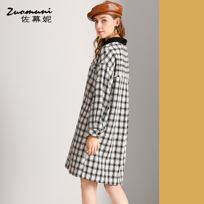 佐幕妮娃娃领女2020新款秋装连衣裙 佐幕妮连衣裙