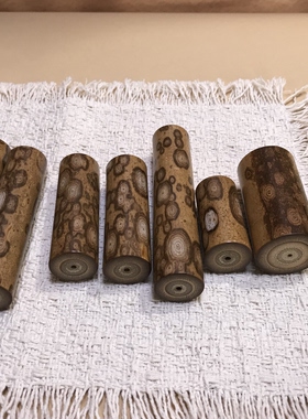 湘宅一生 手工梅鹿竹手把件 精工斑竹汽车挂件竹节把件梅鹿竹文玩