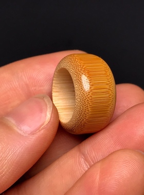 精工老玉竹跑环实心竹小戒圈手串配饰竹子跑环散珠吊坠坠子面包圈