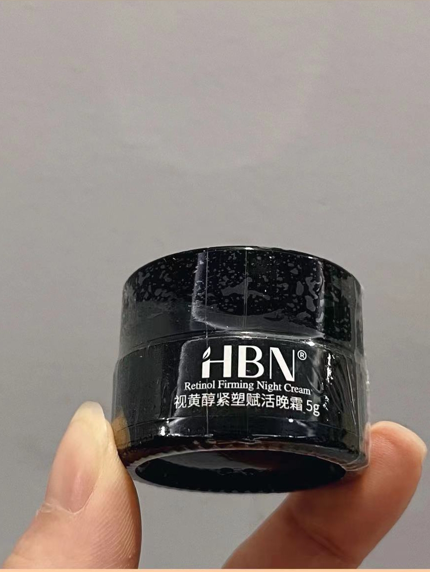 HBN咖啡因眼霜小样晚霜视黄醇精华乳发光水特证版夜光瓶旅行装3g - 图3