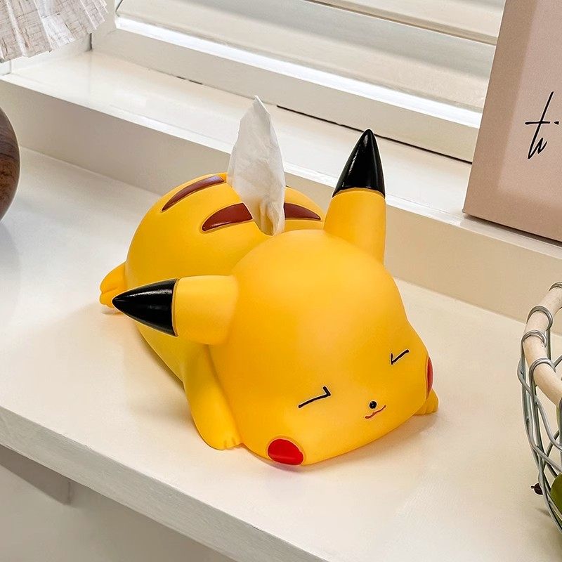 创意卡通可爱皮卡丘纸巾盒家用客厅桌面抽纸盒轻奢高级感装饰摆件,淘宝优惠券,粉丝福利购,淘宝优惠卷