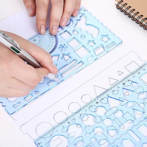 Линейка для школьников, универсальные канцтовары для рисования, детский обучающий комплект для обучения математике, 2 шт