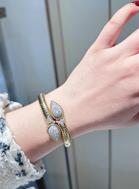 意大利工艺～18k金钻石弹力手镯 /定制专拍链接