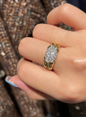 中古风 18k金钻石戒指 定金