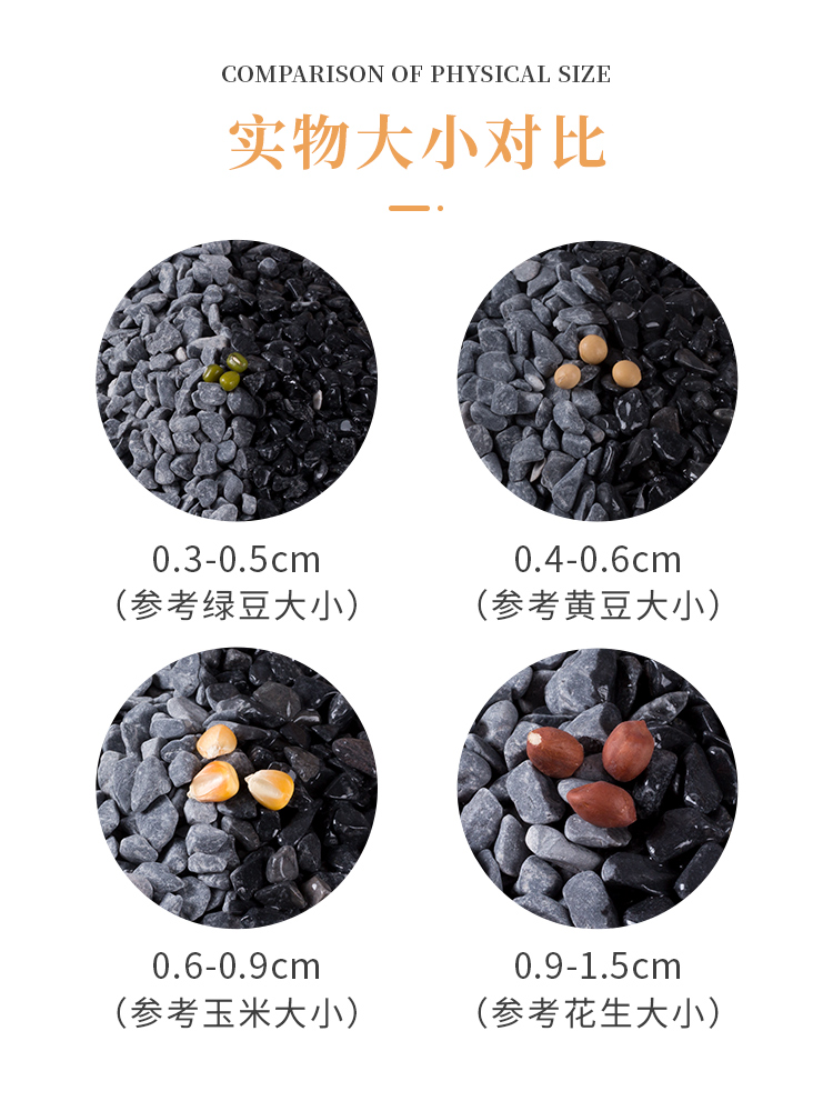 50斤水磨石石子水洗石洗米石白色砾石水刷石骨料胶粘石透水路石头-图1