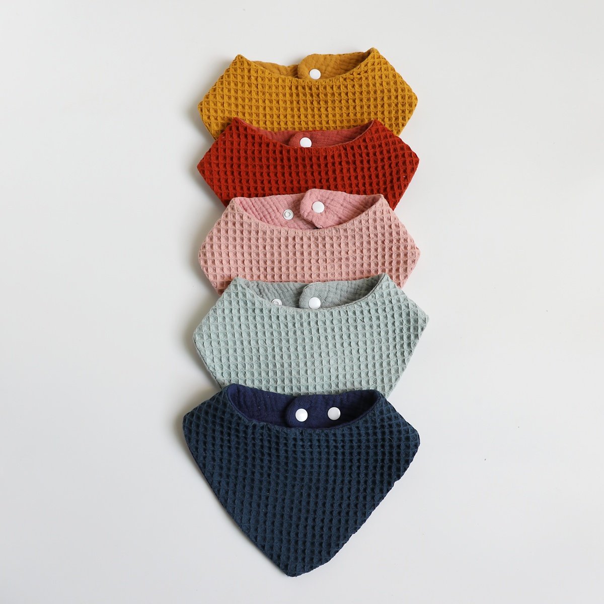 韩国宝宝三角巾纯棉华夫格莫兰迪色系婴儿口水巾防吐奶围兜假领子,淘宝优惠券,粉丝福利购,淘宝优惠卷