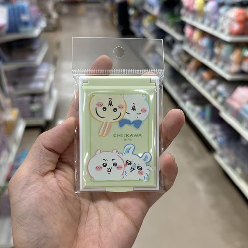 日本采购正版chiikawa便携式镜子翻盖镜美妆镜吉伊卡哇乌萨奇 - 图2