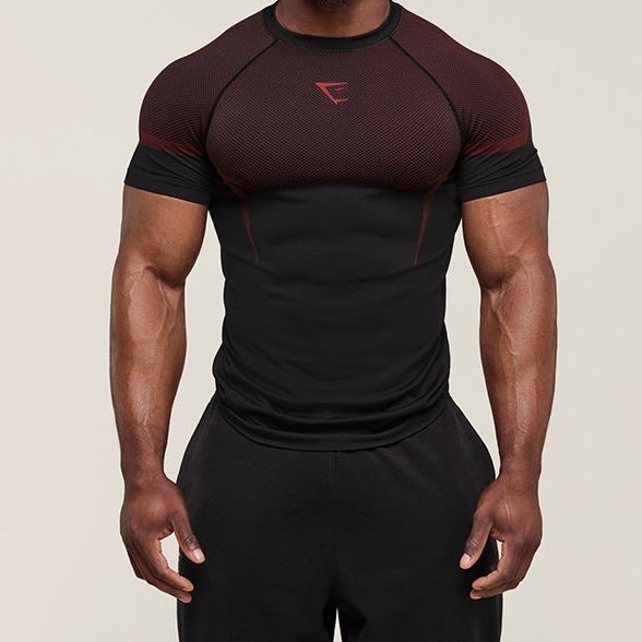 GYMSHARK男士夏季无缝运动训练健身衣速干高弹紧身衣透气短袖T恤,淘宝优惠券,粉丝福利购,淘宝优惠卷