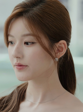 许我耀眼许妍赵露思同款银色素链项链简约日常百搭925纯银锁骨链