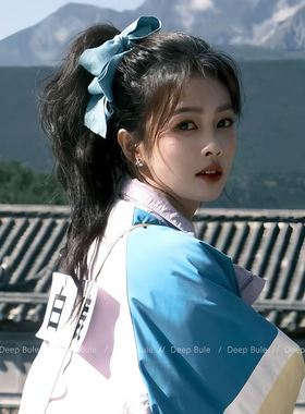 白鹿同款蝴蝶结香蕉夹竖夹女202新款后脑勺高马尾夹夏天气质抓夹