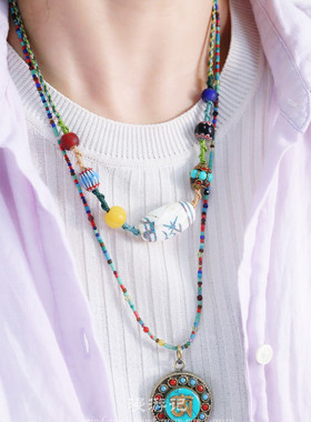 漫游记琉璃情侣藏风项链