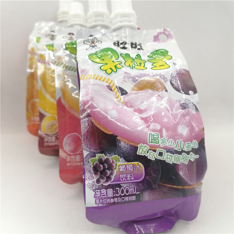 2月旺旺果粒多果汁饮料300ml*3大袋水蜜桃葡萄百香果柠檬送礼佳品