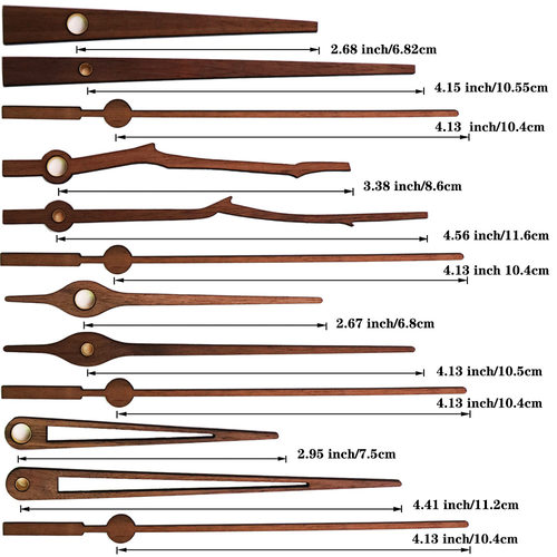 扫描静音机芯家用客厅简约时尚挂钟配件与diy创意个性胡桃木指针 - 图2