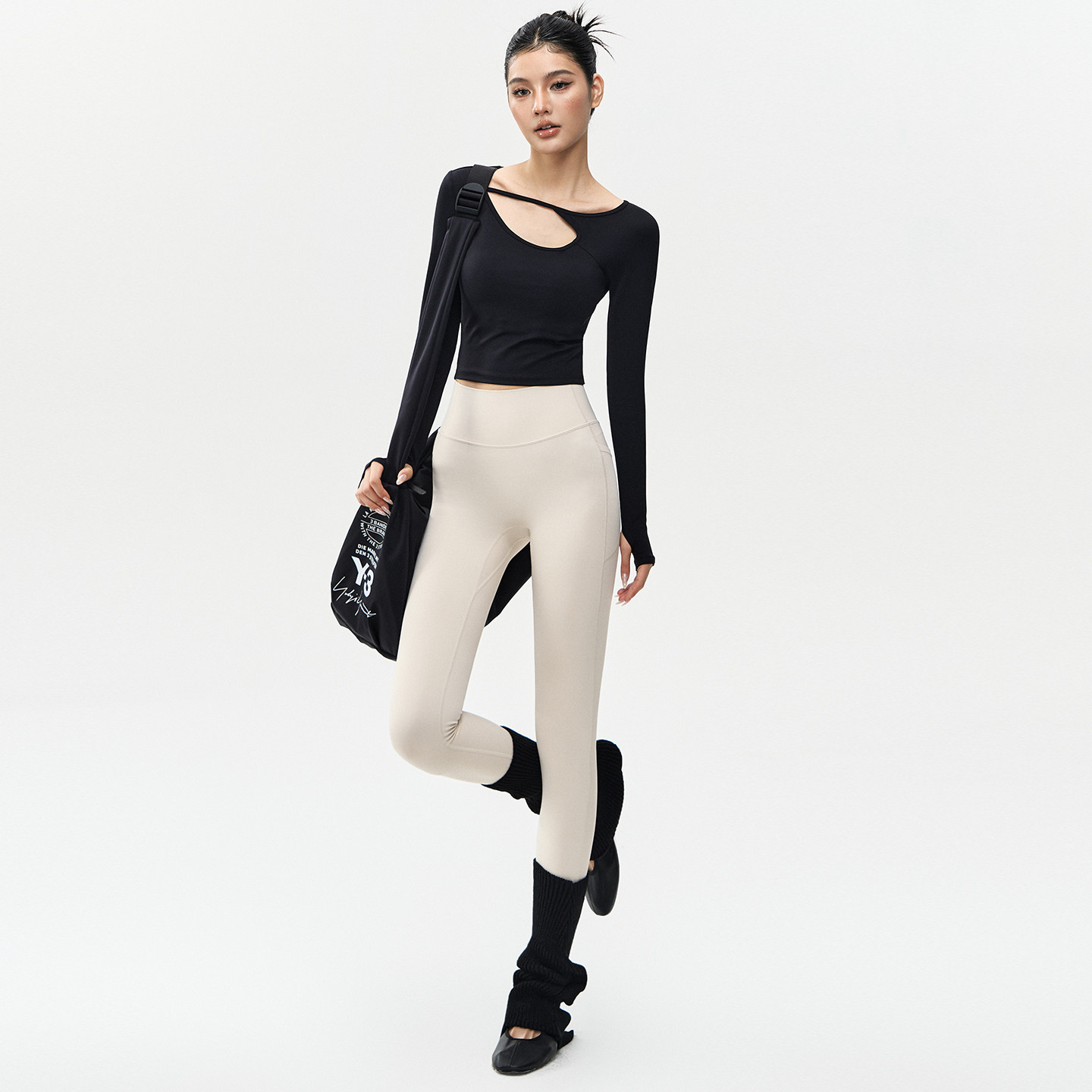 耐吉奥高腰瑜伽裤女免穿内裤白色收腹提臀显瘦普拉提健身裤秋冬款,淘宝优惠券,粉丝福利购,淘宝优惠卷