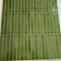 30x220 Strip Kiln Variable Strip Mosaic Magnetic Brick Custom Kitchen Make-up Room Olive Green Flower Shop Background Wall Brick