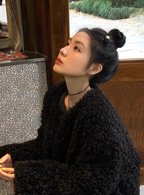 小香风丝绒珍珠碎发夹女前额碎发夹子侧边发卡发饰鸭嘴夹秋冬头饰