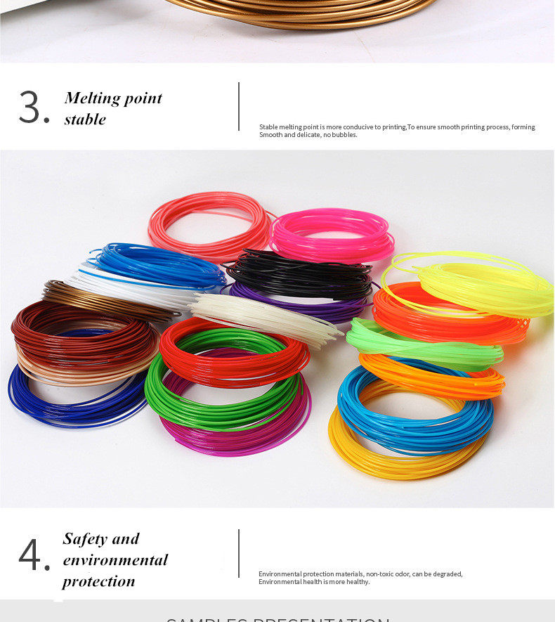 10米3D打印笔耗材PLA高温1.75mm儿童3d绘画立体涂鸦笔材料打印丝