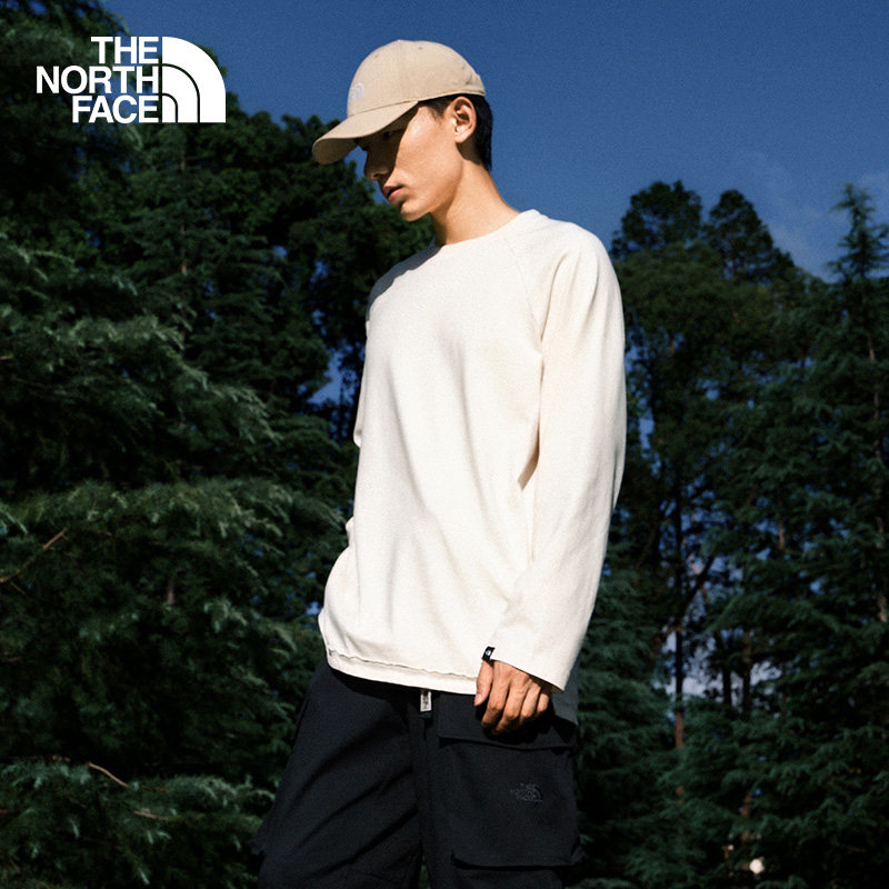 预售北面UE男长袖T恤重磅纯棉透气户外休闲宽松TheNorthFace|8BTK 预售定实拍商品图