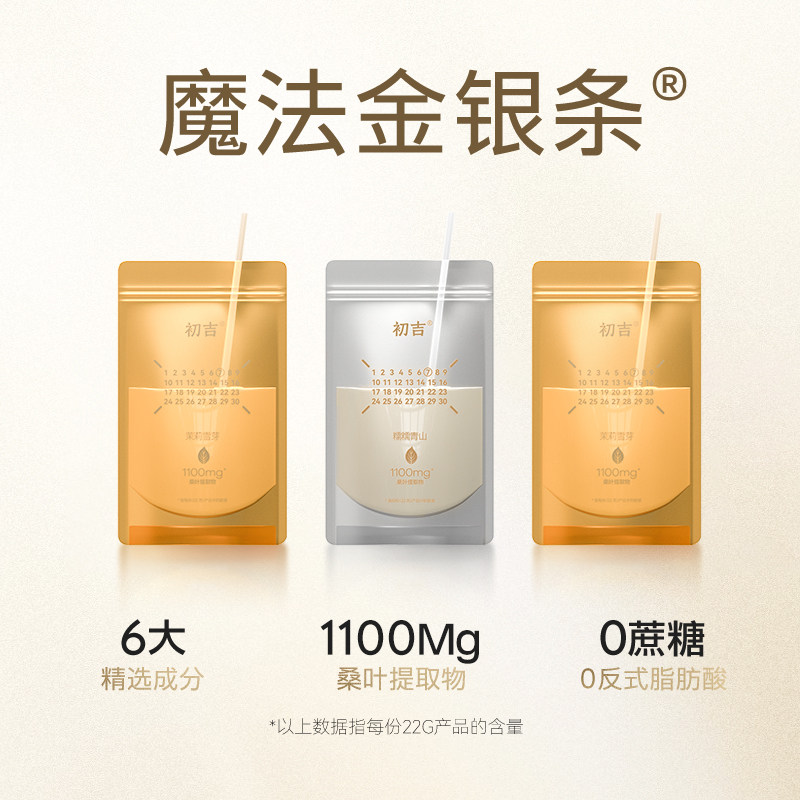 [PRO版]初吉CJ金银条袋装奶茶粉0蔗糖茉莉雪芽固体便携冲泡饮料