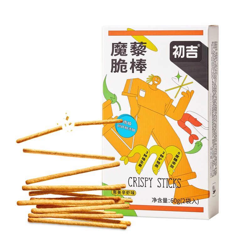 初吉全麦魔藜脆棒粗粮糖精手指饼干 初吉食品韧性饼干