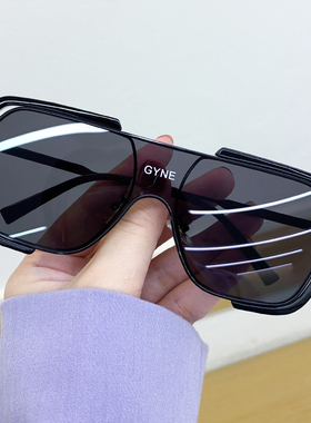 韩版INS墨镜女潮黄色大圆脸显瘦