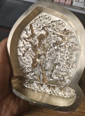 大红司命主-密像擦擦模具尺寸10厘米黄铜材质支持定制和复刻擦模
