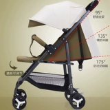 Портативная складная детская съёмная сверхлегкая прогулочная коляска для близнецов с сидением, можно сидеть и лежать