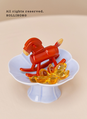 逅里「皇家护守」黄铜摇摇马小摆件治愈桌面工位搭子玄关镇宅装饰