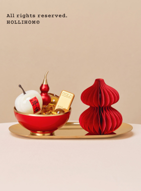 逅里 「万容黄铜碗」招财工艺品奢感摆件 一桶金装饰马年新年礼物