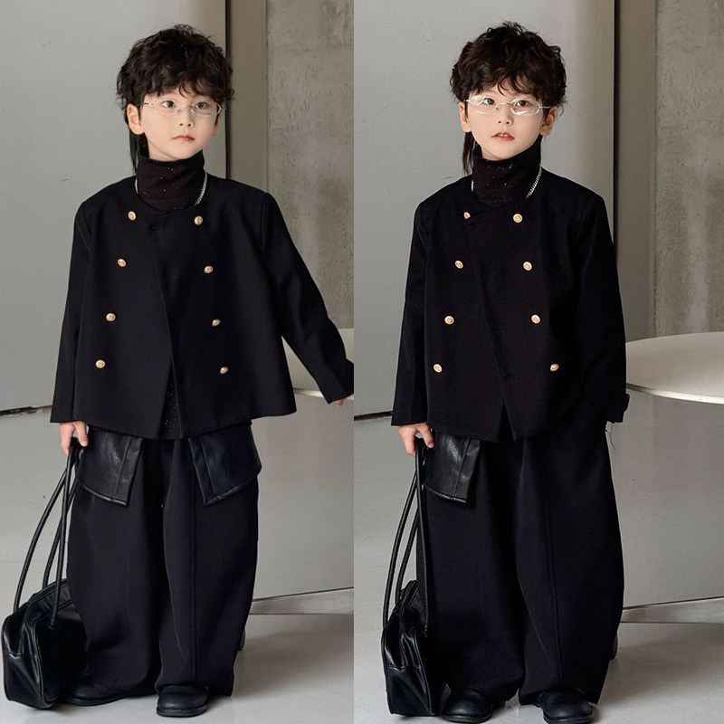 儿童西装套装男童小香风外套秋冬洋气花童生日礼服主持走秀演出服,淘宝优惠券,粉丝福利购,淘宝优惠卷