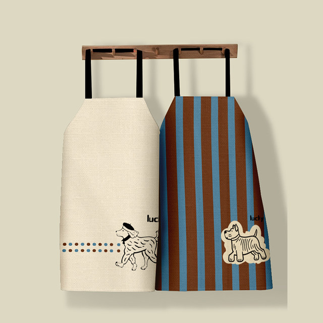 Pet kitchen household water-resistant and dirt-resistant cooking apron