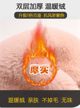毛绒小熊帽子围巾手套一体女冬季2025亲子防寒保暖加厚儿童骑行帽