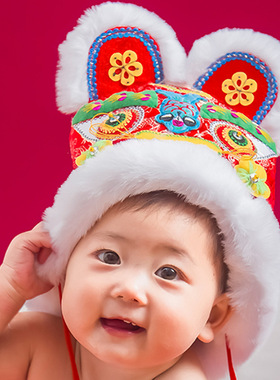 婴儿虎头帽唐装帽婴幼儿中国风