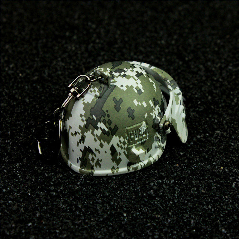 绝地求生钥匙扣和平精英绝地求生三级头盔迷彩背包钥匙扣金属模型合金吃鸡钥匙扣